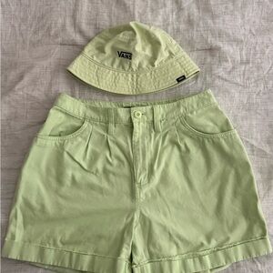 Vans Mint Green Women's Shorts and matching hat